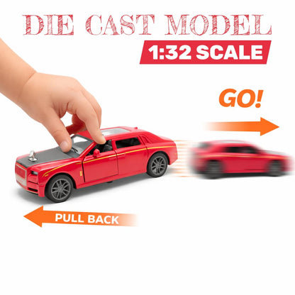 The Flyers Bay 1:32 Scale Die-Cast Metal Toy Vehicle for Kids – Pull-Back Action, Openable Doors, Lights & Music | Realistic Miniature | Gift for Boys & Girls 2+ Years