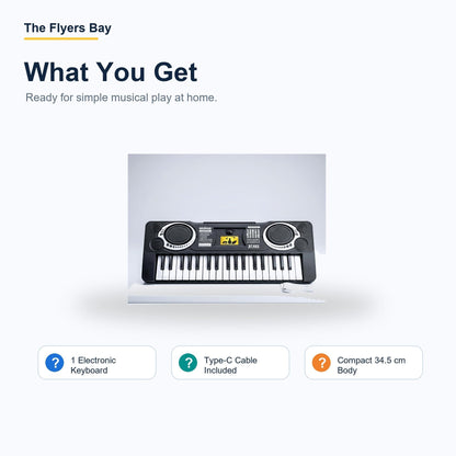 The Flyers Bay 37-Key Mini Electronic Piano for Kids 3+ | Compact Multifunctional Musical Keyboard Toy | Educational Music Learning Toy | Sound, Rhythm & Creativity Development | My First Piano