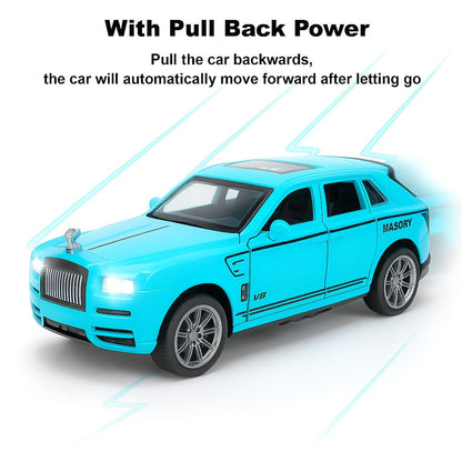 The Flyers Bay 1:32 Scale Die-Cast Metal Toy Vehicle for Kids – Pull-Back Action, Openable Doors, Lights & Music | Realistic Miniature | Gift for Boys & Girls 2+ Years