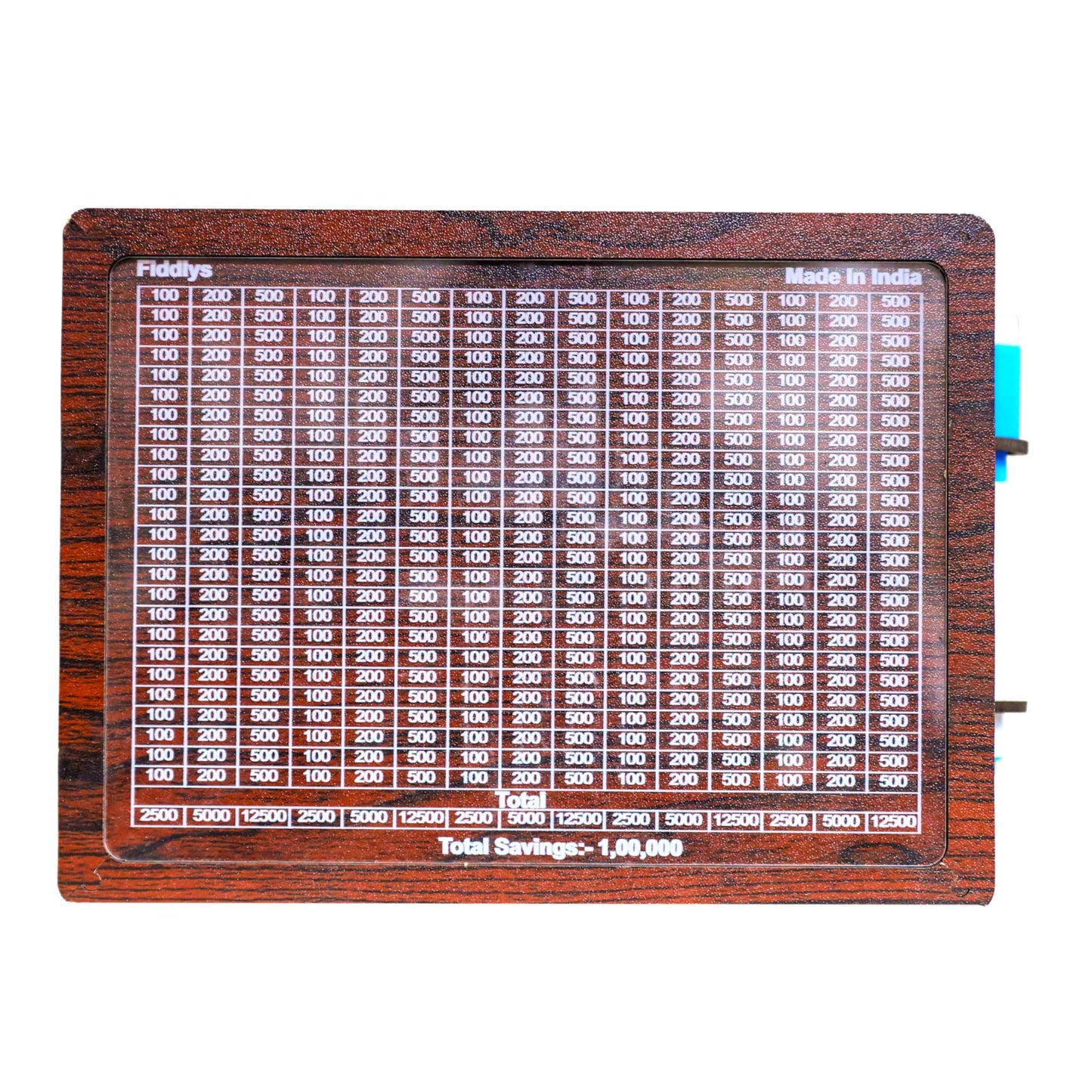Fiddlys Wooden Money Piggy Bank for 2 3 4 5 6 Years Kids, Savings Challenge Box, Cashbox,Educational Gift for Kids (Rs 1,00,000 Pen Stand)