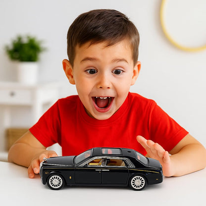 The Flyers Bay 1:32 Die-Cast Rolls-Royce Style Car Toy with Pull-Back Action, Lights & Music, Openable Doors – Premium Metal Miniature Model for Kids 2+ Years