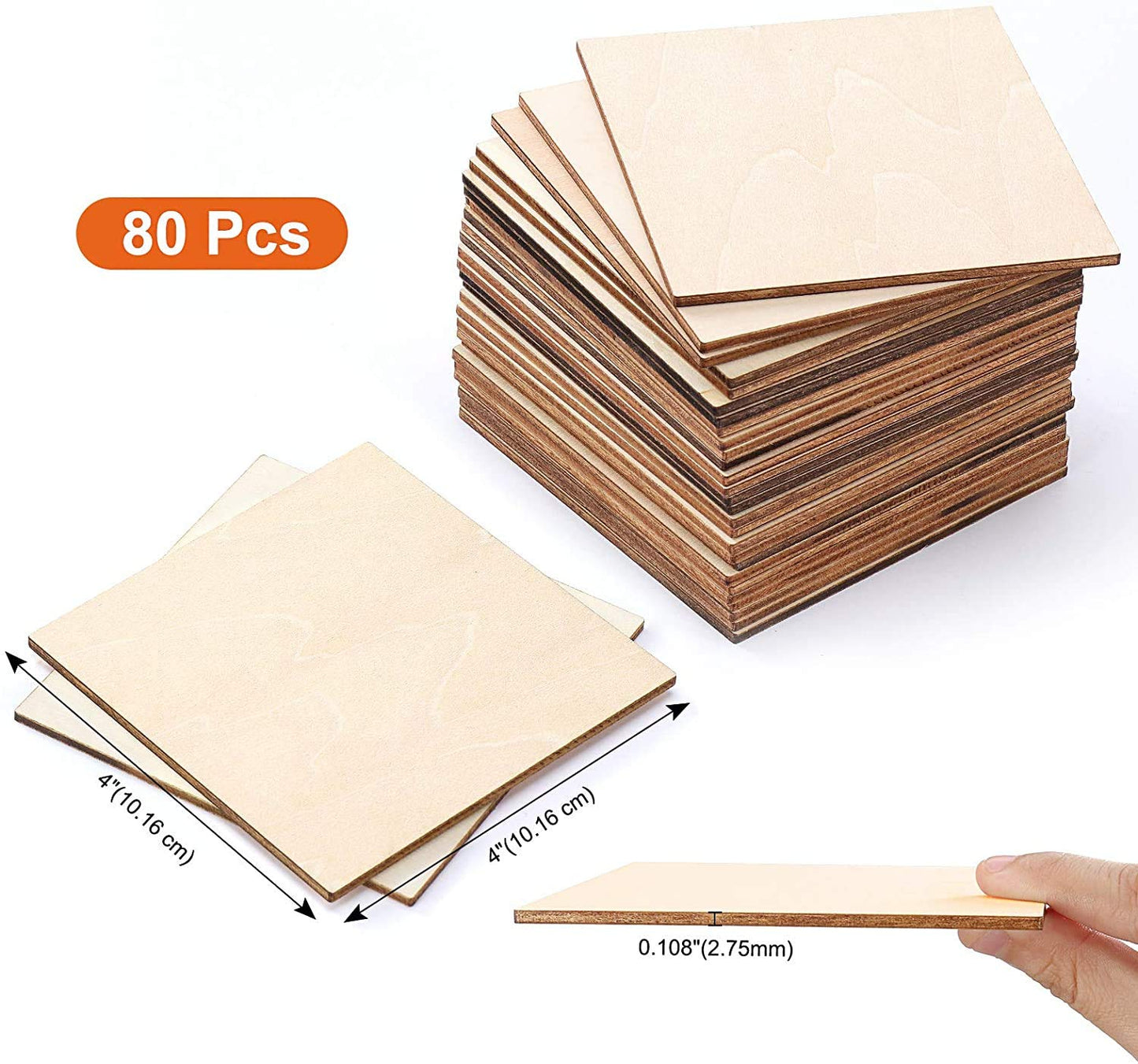 Fiddlys Wooden Coaster Set of 6 | Beautiful Decorative Coaster for Tea & Coffee Cups, Mugs & Glasses | Elegant Table Décor & Gift Set | Eco-Friendly Wooden Coasters