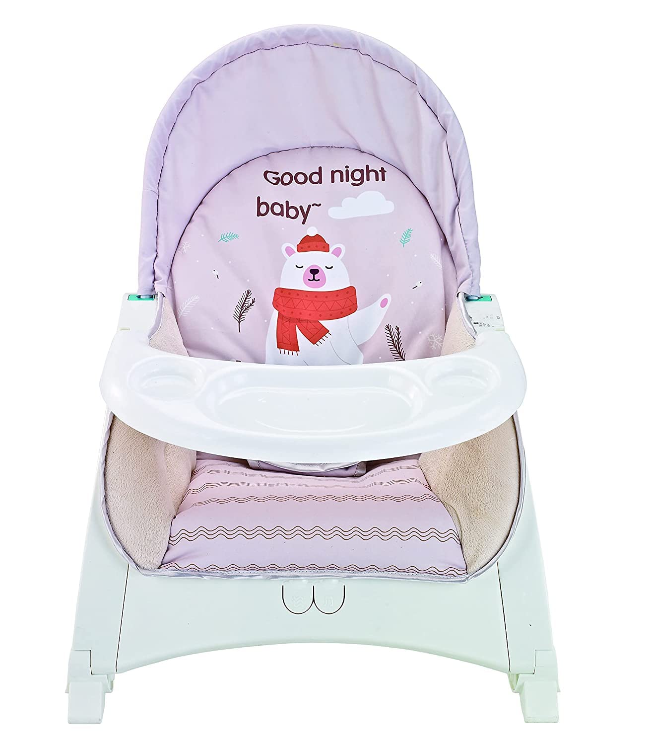 Fiddly's Newborn to Toddler Rock N Play Baby Rocker with Soothing Music and Vibration, Rocker Chair for Baby, Adjustable backrest Recline Feature, Detachable Toy Bar