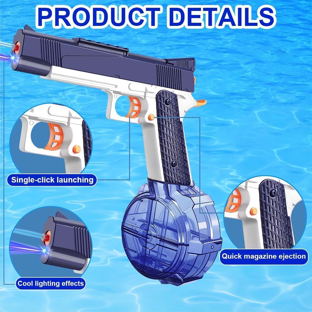The Flyers Bay Electric Water Gun Toy for Kids | Rechargeable Automatic Water Absorption | High-Pressure Electric Water Blaster for Outdoor Water Battles