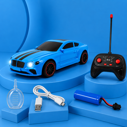 The Flyers Bay 2.4GHz Remote Control Racing Car for Kids | Real Water Spray Mist Smoke Effect, 3D LED Lights & Sound, Type-C Fast Rechargeable RC Drift Toy Car spare parts
