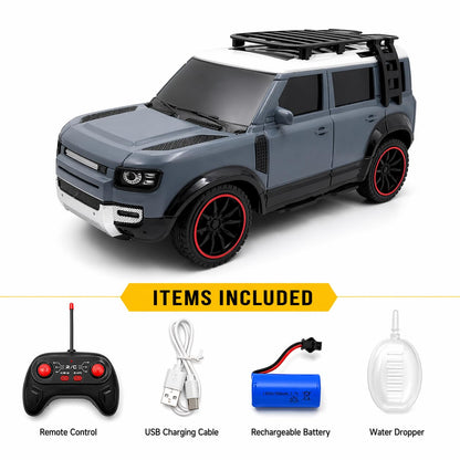 The Flyers Bay Remote Control SUV Car for Kids | Off-Road RC Car with Smoke Effects, Type-C Rechargeable Battery & Inbuilt Music (Arjan Vailly Song) | Toy for Boys & Girls 4+ (Blue)