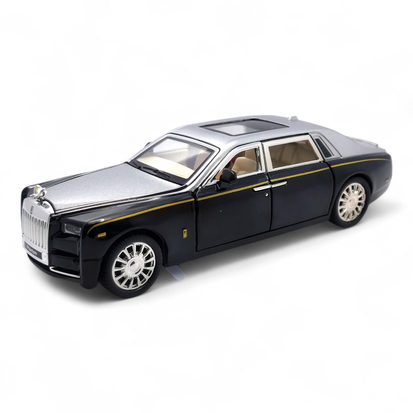 The Flyers Bay 1:32 Die-Cast Rolls-Royce Style Car Toy with Pull-Back Action, Lights & Music, Openable Doors – Premium Metal Miniature Model for Kids 2+ Years