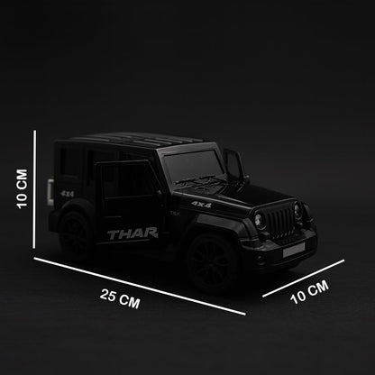 The Flyers Bay 1:16 Scale Remote Control Thar Jeep 4x4 with Lights, Music, and Openable Doors | Built-in Arjan Valley Song | Rechargeable Off-Road SUV Car Toy for Kids