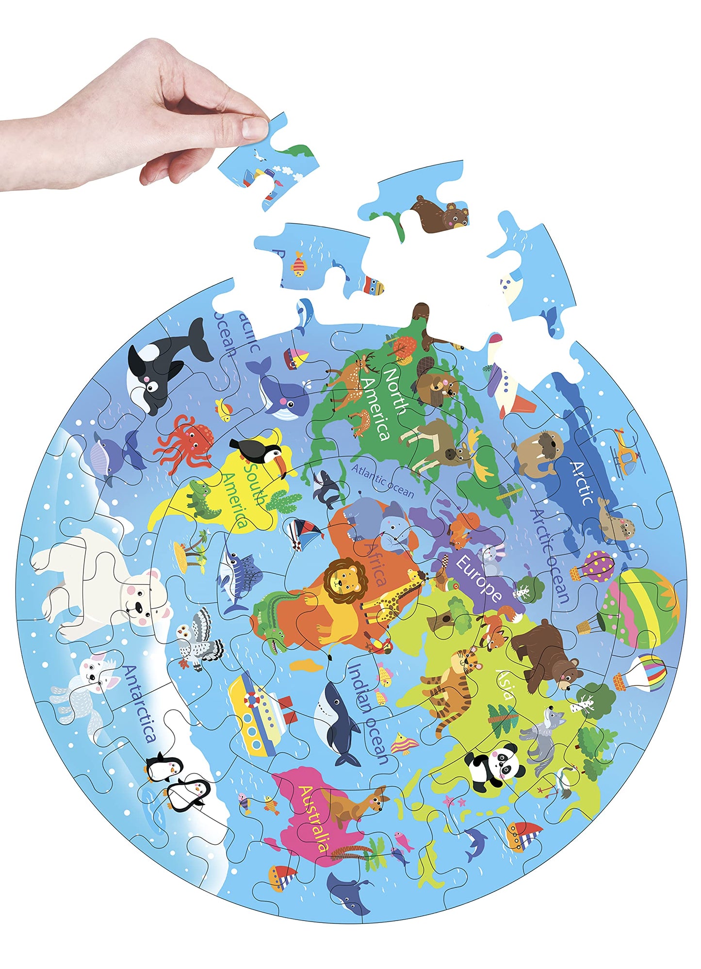 Fiddlys Creative Wooden Jigsaw Puzzle for Kids | 66 Pieces Educational Single Layer Puzzle | Fun & Learning Toy for Children Ages 3+