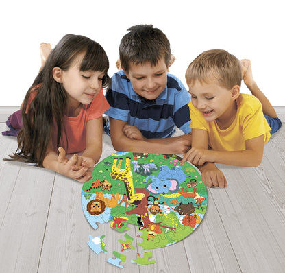 Fiddlys Creative Wooden Jigsaw Puzzle for Kids | 66 Pieces Educational Single Layer Puzzle | Fun & Learning Toy for Children Ages 3+