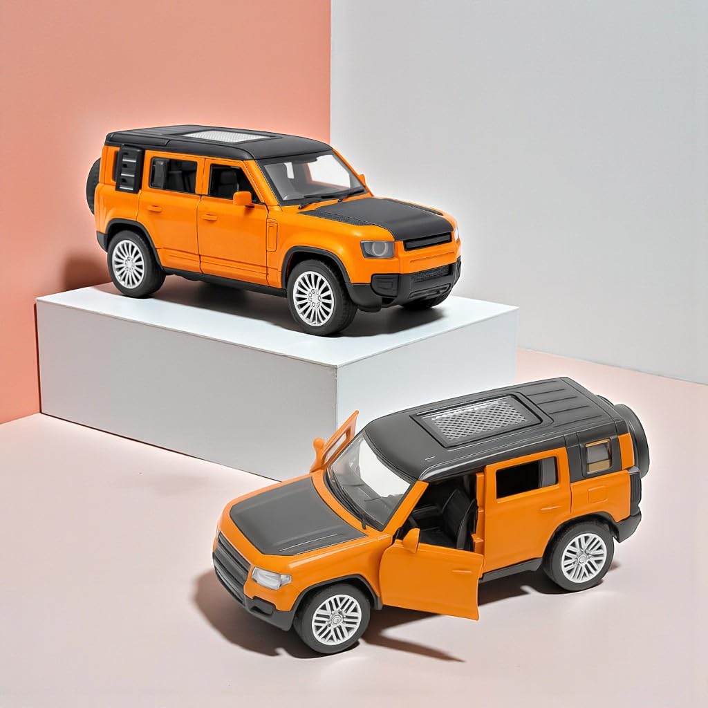 The Flyers Bay 1:32 Scale Die-Cast Metal Toy Vehicle for Kids – Pull-Back Action, Openable Doors, Lights & Music | Realistic Miniature | Gift for Boys & Girls 2+ Years