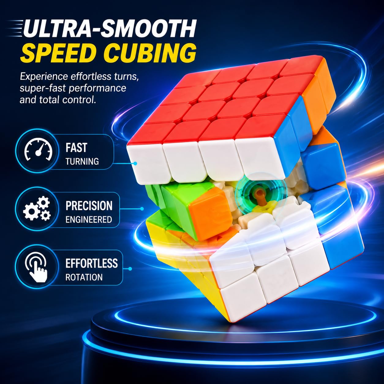 Fiddlys Puzzles High Stability Stickerless Speed Cube