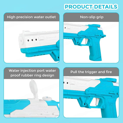 The Flyers Bay Electric Water Gun Toy for Kids | Rechargeable Automatic Water Absorption | High-Pressure Electric Water Blaster for Outdoor Water Battles