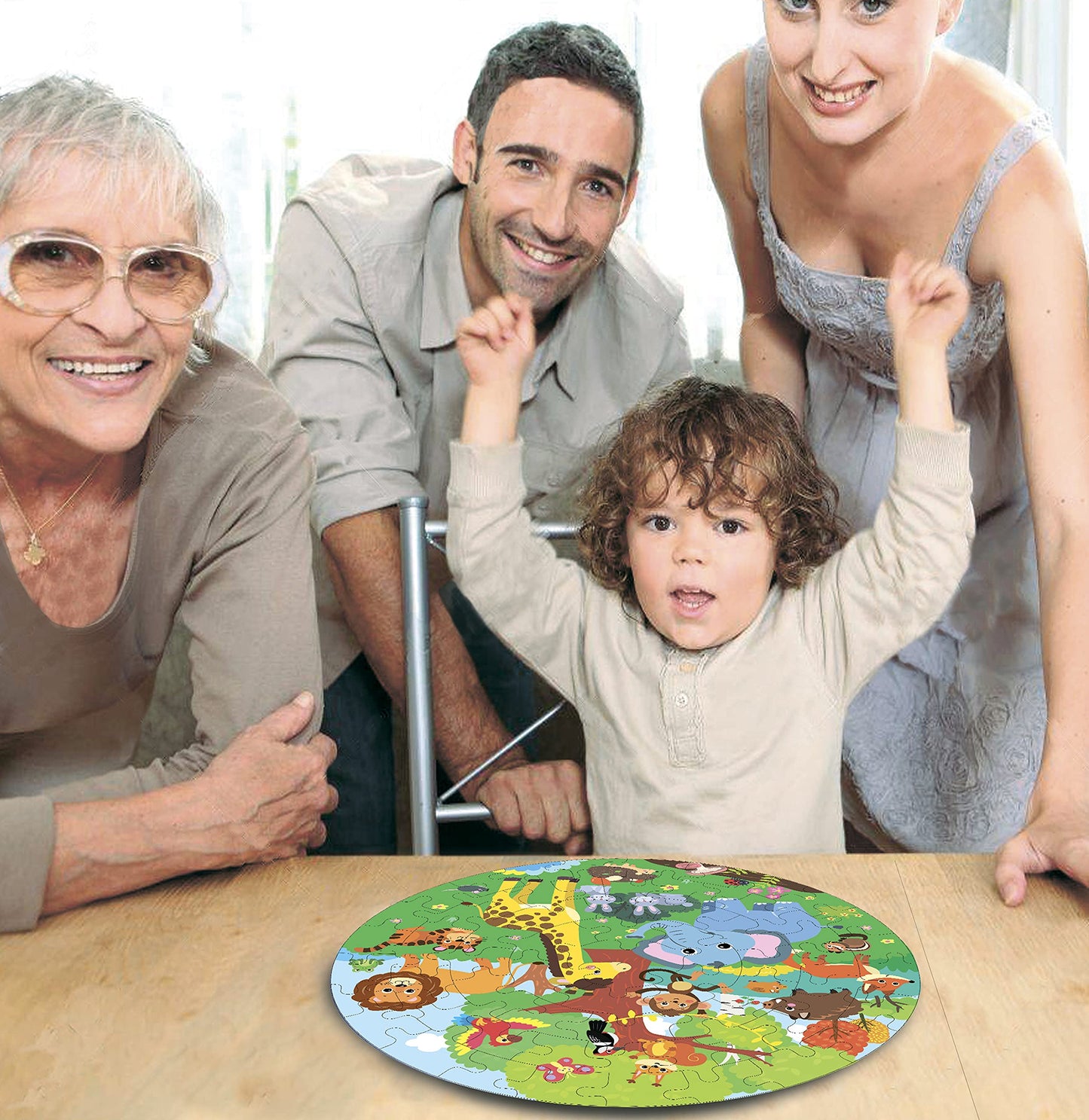 Fiddlys Creative Wooden Jigsaw Puzzle for Kids | 66 Pieces Educational Single Layer Puzzle | Fun & Learning Toy for Children Ages 3+