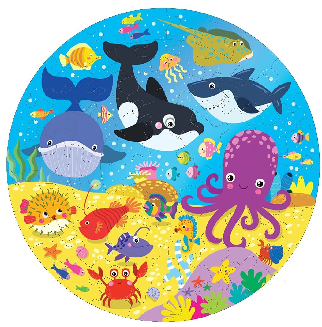 Fiddlys Creative Wooden Jigsaw Puzzle for Kids | 66 Pieces Educational Single Layer Puzzle | Fun & Learning Toy for Children Ages 3+