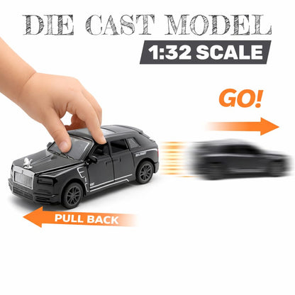 The Flyers Bay 1:32 Scale Die-Cast Metal Toy Vehicle for Kids – Pull-Back Action, Openable Doors, Lights & Music | Realistic Miniature | Gift for Boys & Girls 2+ Years
