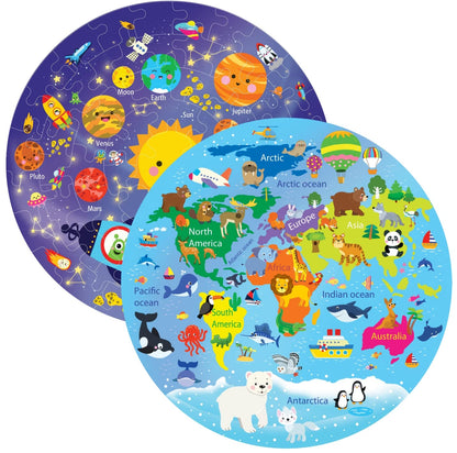 Fiddlys Creative Wooden Jigsaw Puzzle for Kids | 66 Pieces Educational Single Layer Puzzle | Fun & Learning Toy for Children Ages 3+