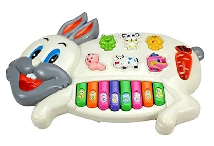 Fiddlys Rabbit Piano Musical Piano with 3 Modes, Flashing Lights & Wonderful Animal Sound Music