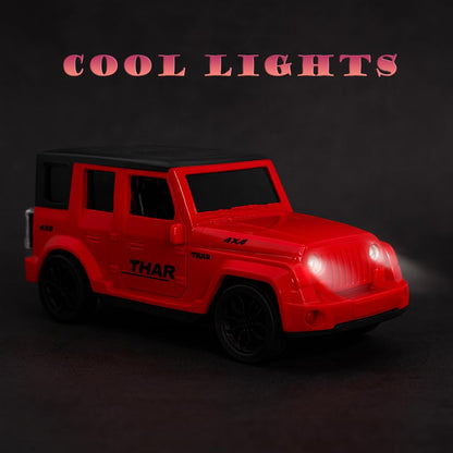 The Flyers Bay 1:16 Scale Remote Control Thar Jeep 4x4 with Lights, Music, and Openable Doors | Built-in Arjan Valley Song | Rechargeable Off-Road SUV Car Toy for Kids