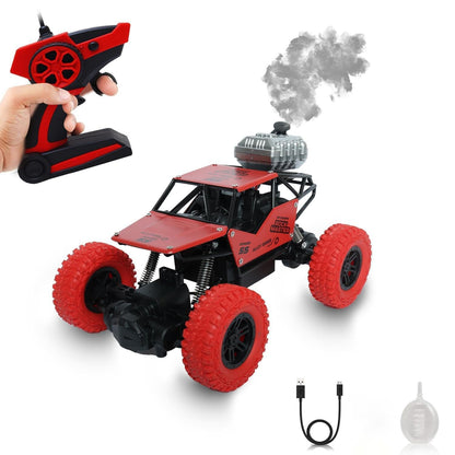 The Flyers Bay Rock Master Remote Control Car with Smoke | 2WD Monster Truck Rock Crawler for Kids | 2.4 GHz RC, Off-Road Suspension, LED Smoke Effect | Rechargeable C-Type Charging