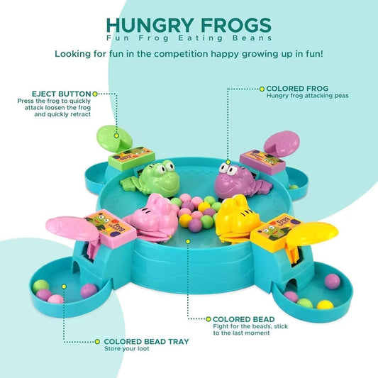 Fiddlys Hungry Frog Indoor Board Game | Multiplayer Puzzle Toy for Kids |
