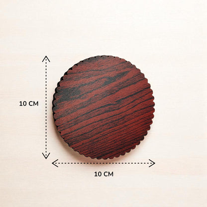 Fiddlys Wooden Coaster Set of 6 | Beautiful Decorative Coaster for Tea & Coffee Cups, Mugs & Glasses | Elegant Table Décor & Gift Set | Eco-Friendly Wooden Coasters