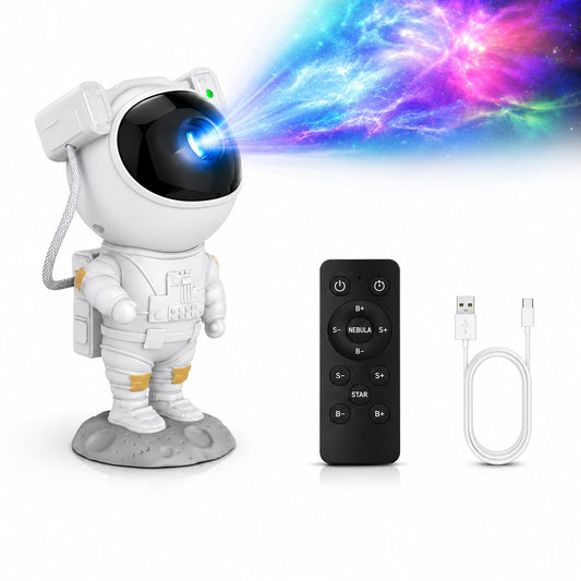 The Flyers Bay Astronaut Light Projector – 360° Galaxy Star Projector with Timer & Remote Control, Ideal for Bedroom Ceiling, Home Decor, and Parties