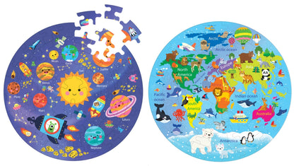 Fiddlys Creative Wooden Jigsaw Puzzle for Kids | 66 Pieces Educational Single Layer Puzzle | Fun & Learning Toy for Children Ages 3+