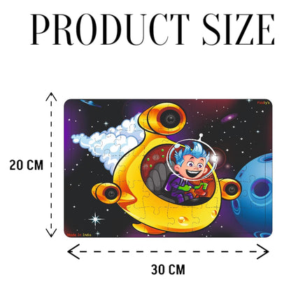 Fiddlys 40 Pcs Paperless Wooden Jigsaw Puzzle for Boys & Girls Learning Educational Toy for 4 Years and Above