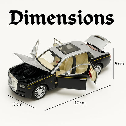 The Flyers Bay 1:32 Die-Cast Rolls-Royce Style Car Toy with Pull-Back Action, Lights & Music, Openable Doors – Premium Metal Miniature Model for Kids 2+ Years