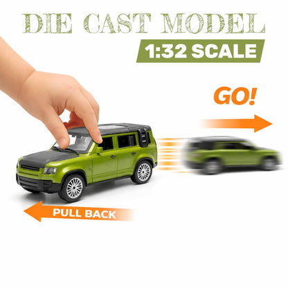 The Flyers Bay 1:32 Scale Die-Cast Metal Toy Vehicle for Kids – Pull-Back Action, Openable Doors, Lights & Music | Realistic Miniature | Gift for Boys & Girls 2+ Years