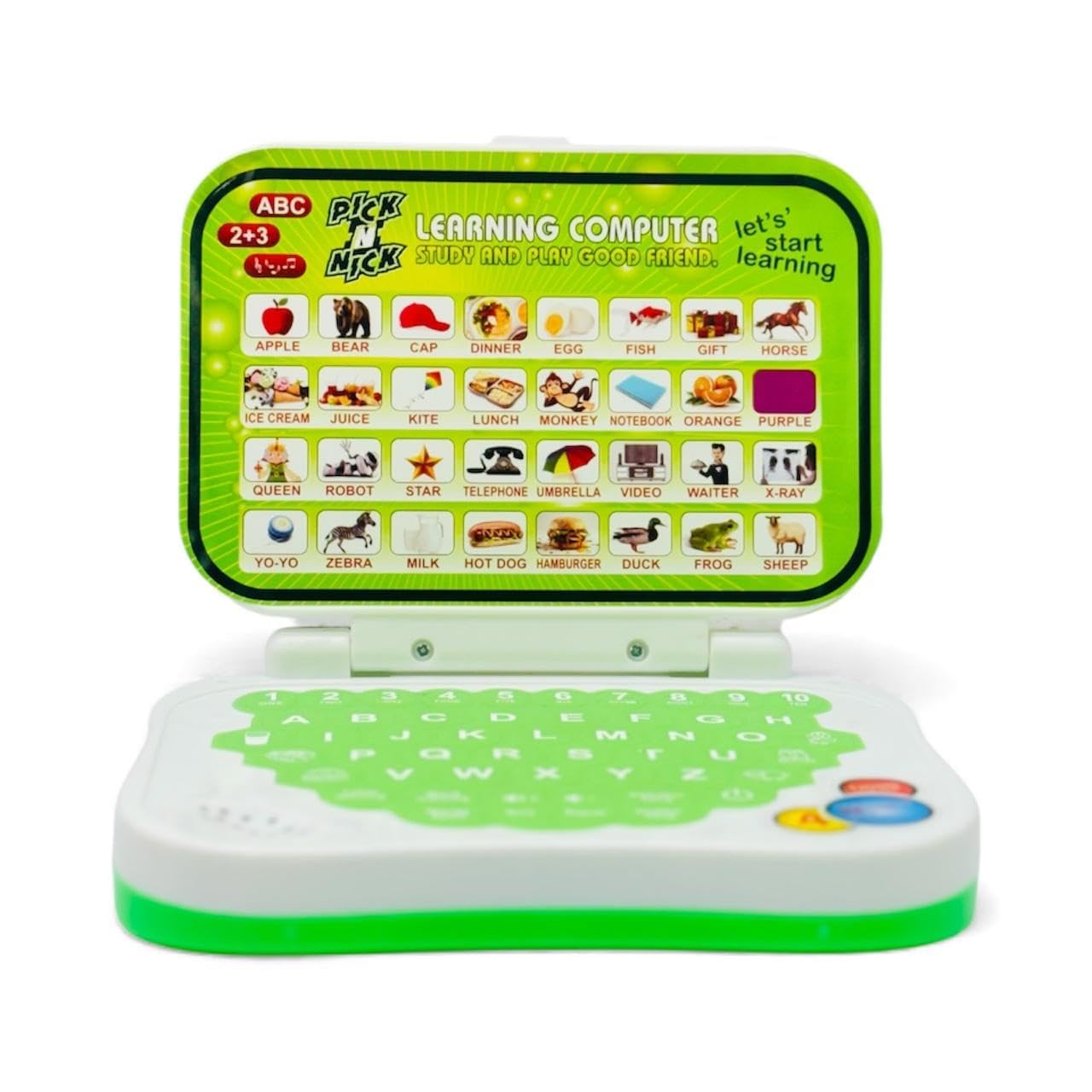 The Flyers Bay Educational Learning Laptop Toy Mini Computer for Kids Tablet Led Display Music Games Fun Activities Baby Laptop Battery Operated Toys Gift for Kid