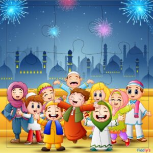 Fiddly's Wood Jigsaw Puzzles for Children - 9 Pieces (Eid Festival - Pack of 4) - Image 3