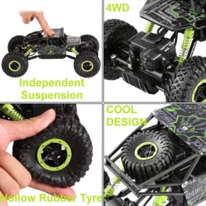 The Flyer's Bay Remote Controlled Rock Crawler RC Monster Truck, Four Wheel Drive, 1: 18 Scale 2.4 GHz - Image 9