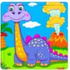 Fiddly's Wooden Jigsaw Puzzle for Children (High Quality Paperless Puzzle) - 9 Pieces (Dinos Pack of 4) - Image 4