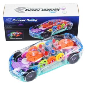 The Flyers Bay Concept Musical and 3D Lights Kids Transparent Car, Toy for 2-5 Year Kids