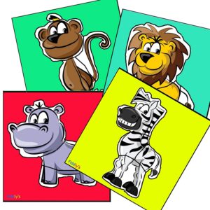 Fiddly's Wooden Jigsaw Puzzle for Early Age Children Paperless Puzzle - Pack of 12 Zoo Animals - Image 2