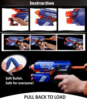 The Flyer's Bay Foam Blaster Gun Toy, Safe and Long Range, 10 Bullets - Image 4