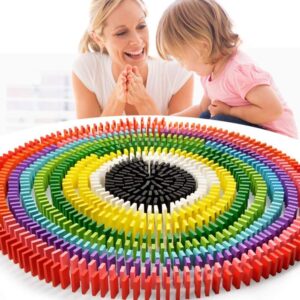 Fiddlys 12 Color Wooden Dominos Blocks Set, an Educational Toy for Kids, 120 pcs - Image 4