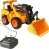The flyers Bay Wired Remote Control Battery Operated JCB Crane Truck Toy Construction Toys for Boys (Small JCB)