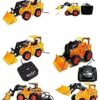 The flyers Bay Wired Remote Control Battery Operated JCB Crane Truck Toy Construction Toys for Boys (Small JCB) - Image 3
