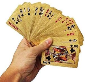 Fiddlys Gold-Plated Poker Cards, Classic PVC Poker Table Cards - Image 3