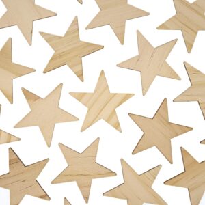 Fiddlys Unfinished Wood Stars for Crafts (2 in, 50 Pack) - Image 5