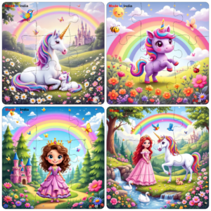 Pack of 4 Unicorn Princess