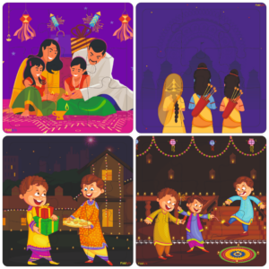 Pack of 4 Diwali