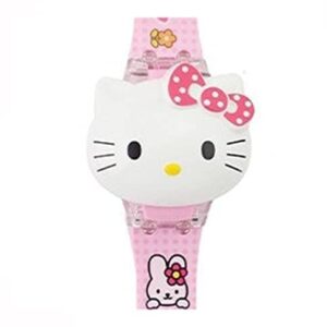 Hello Kitty Led Glowing Digital Watch for Girls with Music and Light