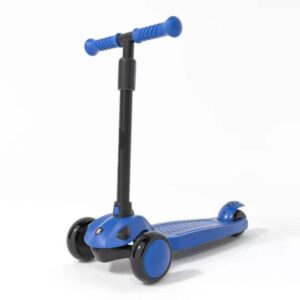 Crusty Kids Scooter Adjustable Kick Scooter for Children Adjustable 3 Wheels Outdoor Sport Ride Toys (Blue)