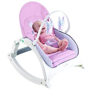 Fiddlys Newborn to Toddler Rocker Chair with Music and Vibration Function, Adjustable Mode 27230, Pink
