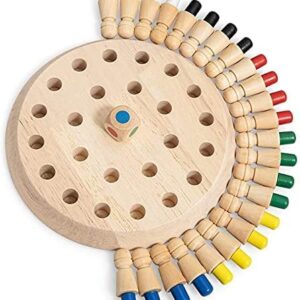 Fiddlys Wooden Memory Chess Game for Kids | Fun Indoor Board Game for 5-10 Years | Mind Logic Memory Match Stick Game | Brain Booster Toy for Boys & Girls | Kids Board Games 7+ Years (Memory Chess)