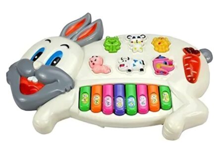 Fiddlys Rabbit Piano Musical Piano with 3 Modes, Flashing Lights & Wonderful Animal Sound Music product photo